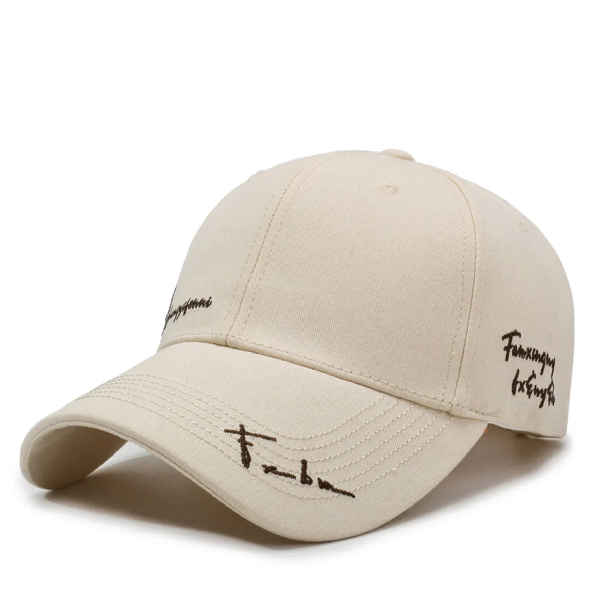 Deep-Top Large-Brim Baseball Cap for Women, 2026 New Style, Face-Slimming, Wide Brim, Summer Sun Protection Hat, Embroidered Letters, Fashionable for Men