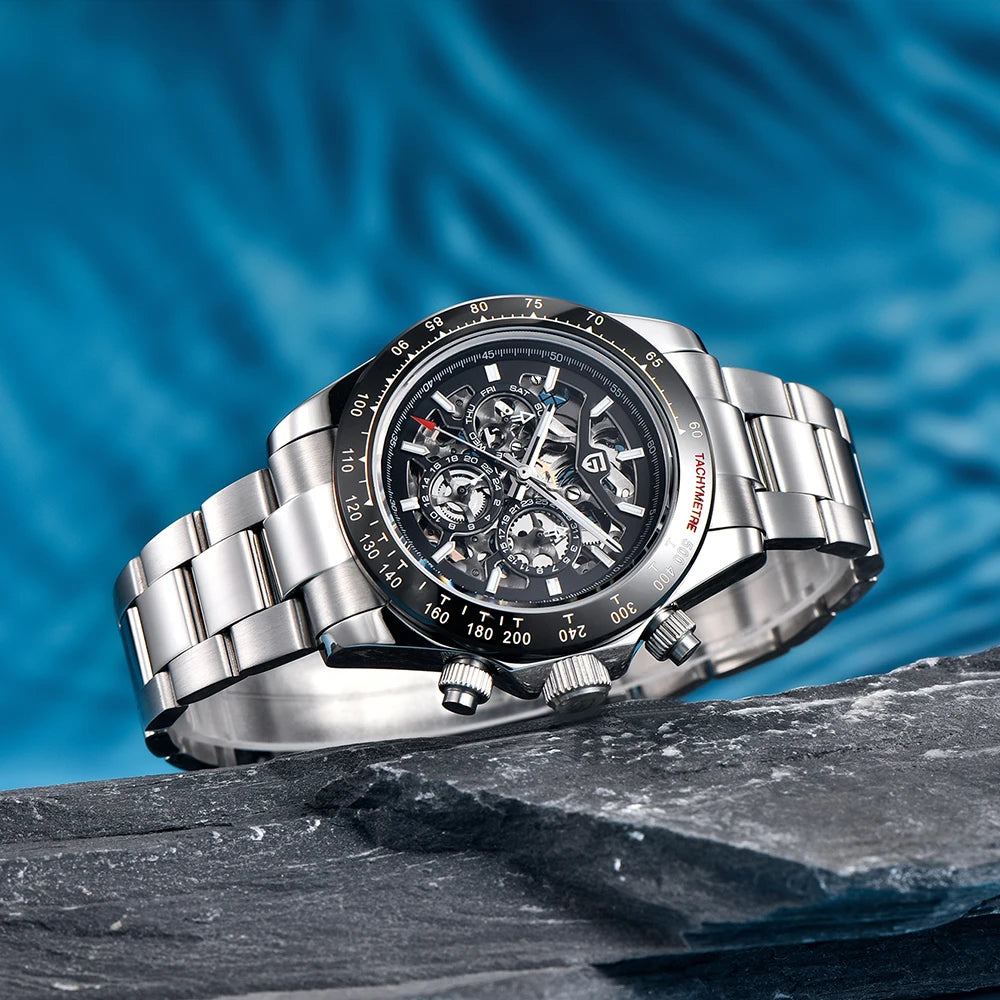 PAGANI DESIGN Men‘s Automatic Mechanical Watch Stainless Steel Waterproof Sport 10Bar Luxury Casual Watch for Men Reloj Hombre