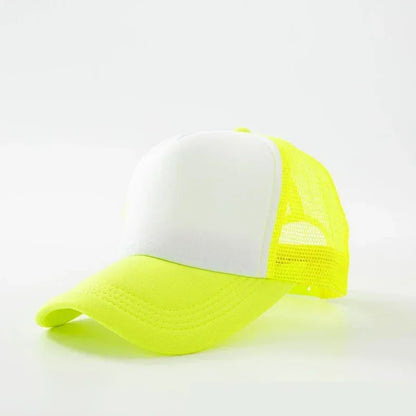 Custom Hat with Logo Printing Polyester Mesh Trucker Hat Adjustable Dad DIY Logo Baseball Cap for Men Women