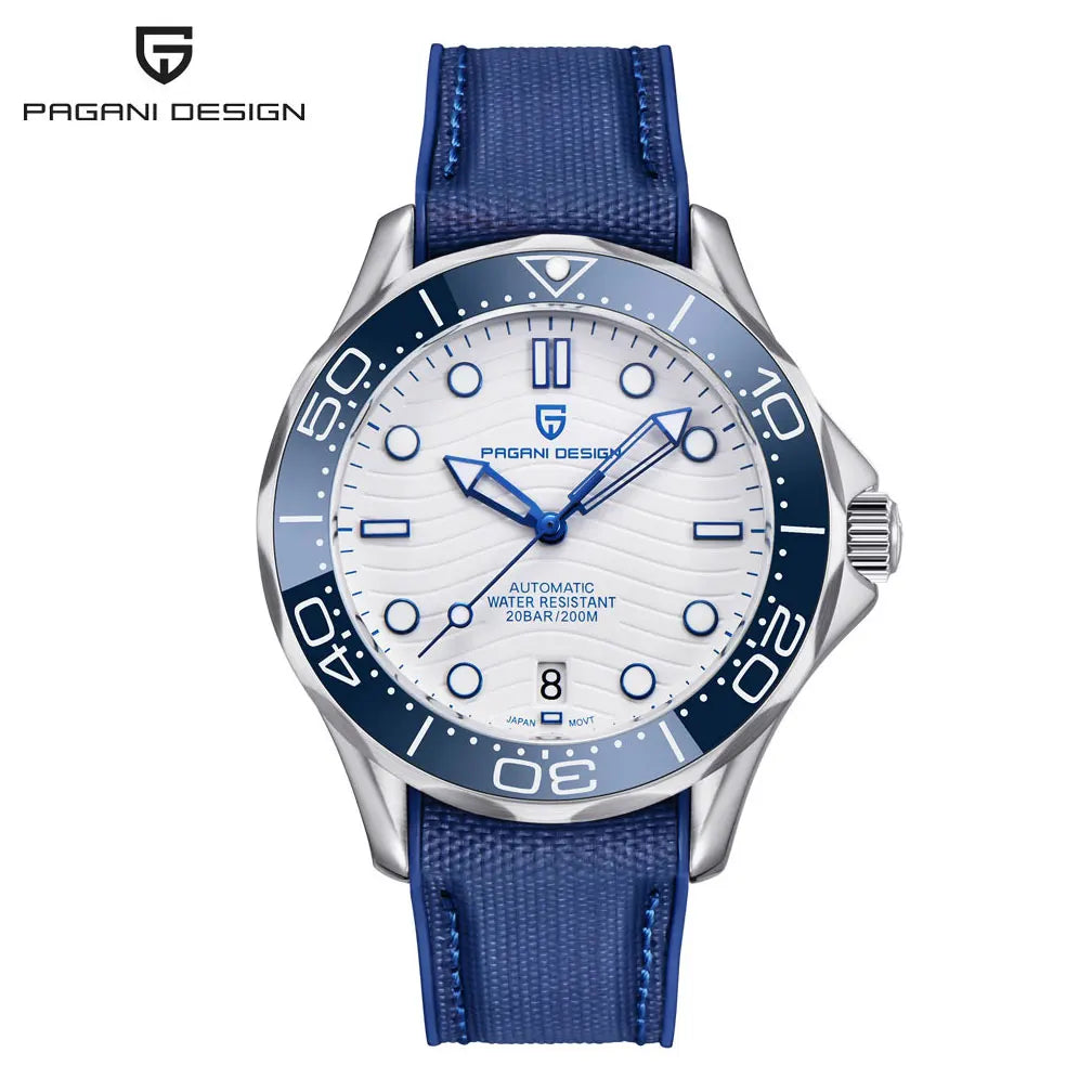 PAGANI DESIGN 2026 New V2 Waves 200M Diving Men's Watches Fashion Luxury Automatic Watch Men AR Sapphire crystal Wrist watch Men