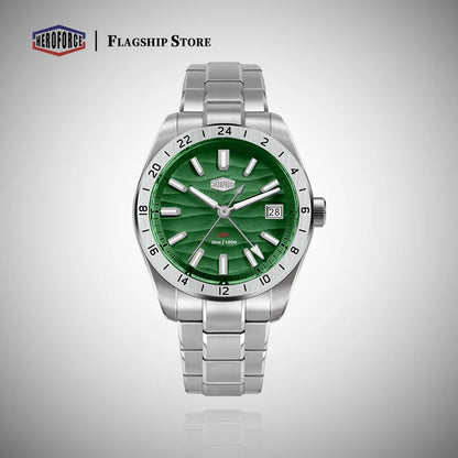 HEROFORCE Men's Well-known Brand Watch; Men's Fashion Waterproof Luminous Stainless Steel Band Casual Calendar Quartz Men Watch