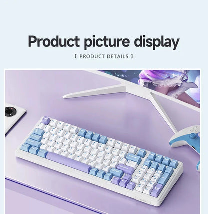Aula F99 Gaming Mechanical Keyboard Three Mode 2.4g Wireless Bluetooth Wired Hot Swap PBT Gasket RGB For Games Typing 99 Keys