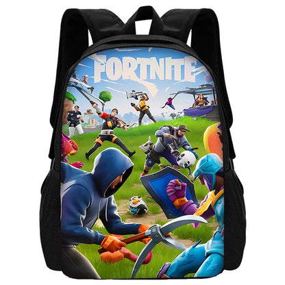 New Game FortniteS Child School Backpack With Shoulder Bag Pencil Bags School Bags for Boys Girls Best Gift