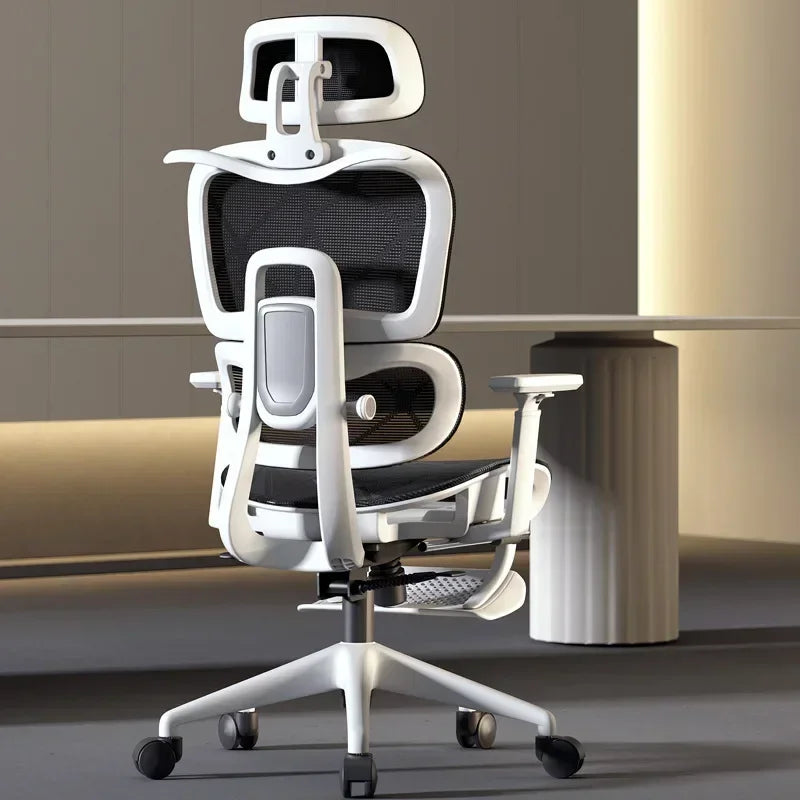 Electronic Gaming Computer Chair Adjustable Ergonomic Office Chair with Lumbar Support, Reclining Mesh Gaming Computer Chair, Swivel Executive Desk Chair with Headrest & Wheels