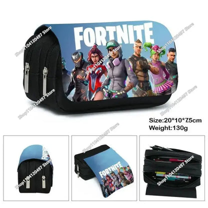 Аниме несесер за моливи Fortnites, кавай, с голям капацитет, водоустойчив ръчен несесер за косплей, офис канцеларски подарък играчка