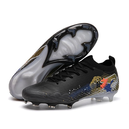 New Men's Football Boots Soccer Cleats FG Non-Slip Training Shoes Soccer Shoes Long Spikes Match Ultralight Outdoor Drop Shipping