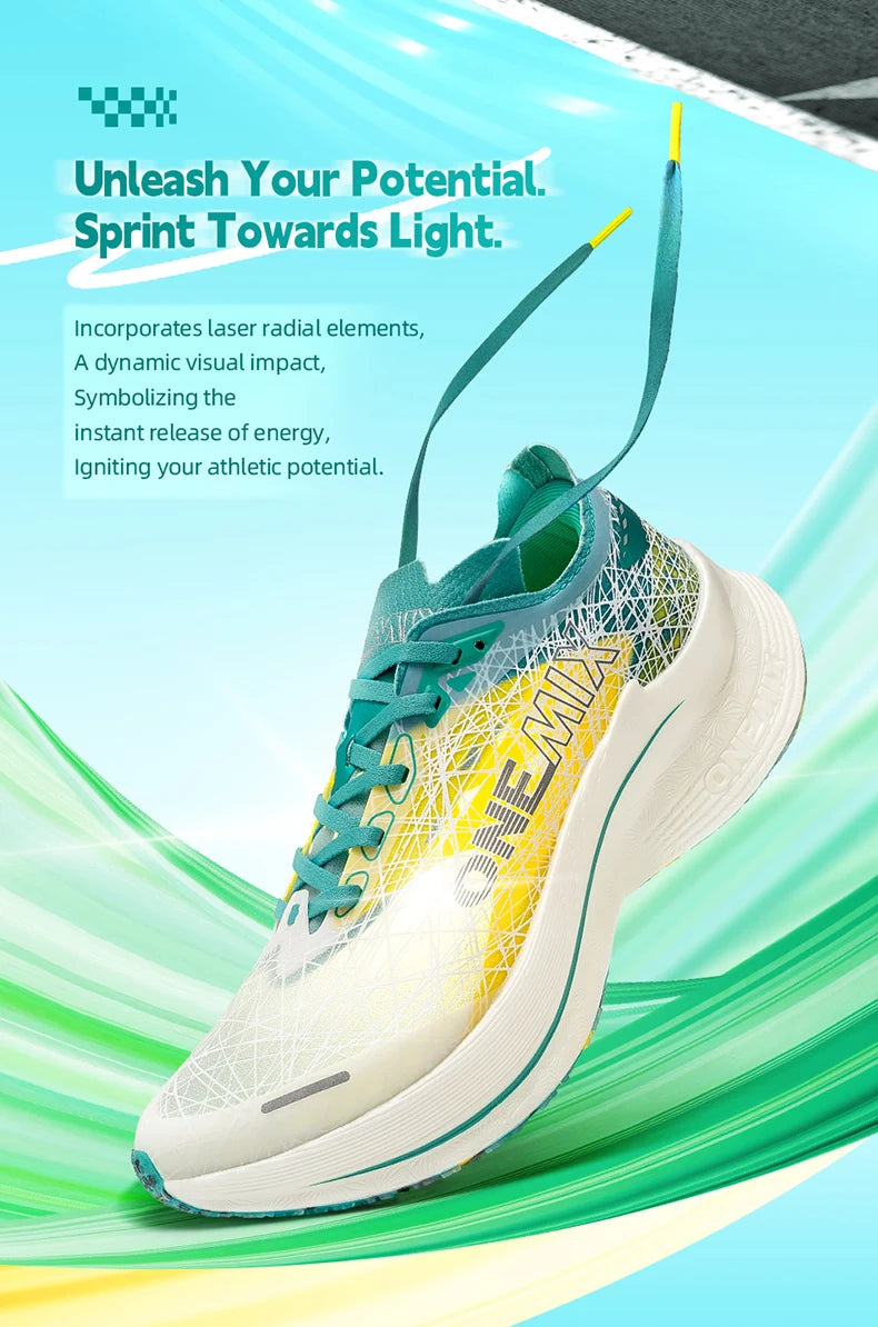 ONEMIX New Nylon Carbon Plate Marathon Running Shoe Pro Tests Stable Support For Shock-absorbing Ultralight Bounce Sneakers