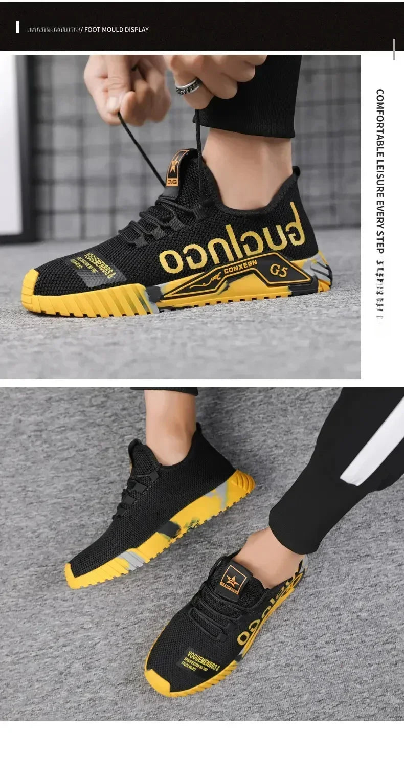 Sportschool Nieuwe gevulkaniseerde wandelsneakers met veters Comfortabele, slijtvaste casual schoenen Wandelschoenen voor de zomer Mesh-ballerina's Modieus Ademend