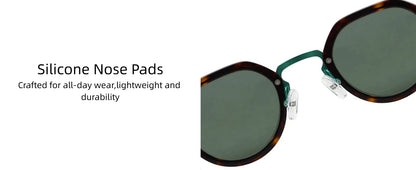 ChicOptix Fashionable Retro Acetate and Metal Sunglasses Unisex Luxury Brand Designer Style UV400 UV Protection Outdoor Casual