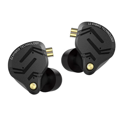 KZ-Écouteurs intra-auriculaires en métal ZS12 PRO X, 1esse + 5BA, HIFI hybride, basse, moniteur, casque, musique, sport, suppression du bruit, casque, nouveauté