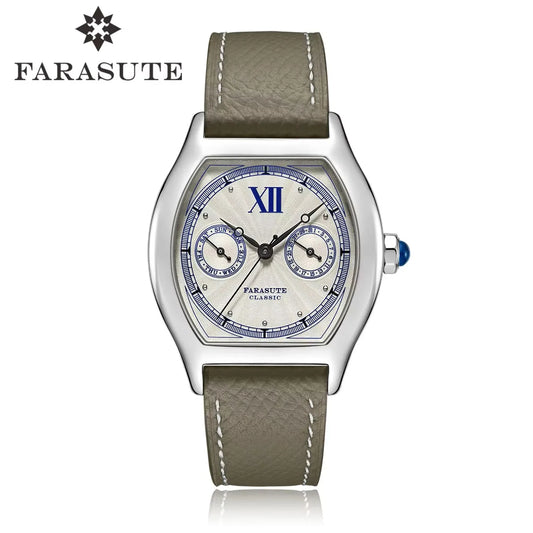 FARASUTE 2024 New 36mm Men's Quartz Watch VH64 Movement Stainless Steel Sports Fashion Sapphire Glass Waterproof Men's Watch