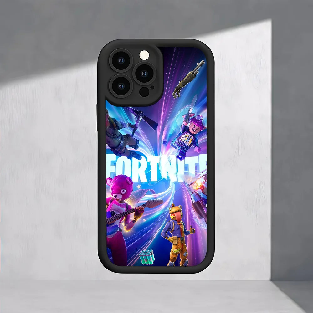 F-Fortnite геймърски калъф за телефон за Samsung S26 S25 S24 S23 S22 S21 S20 F06 M16 Note 20 FE Plus Ultra 4G 5G, мек силиконов TPU кейс