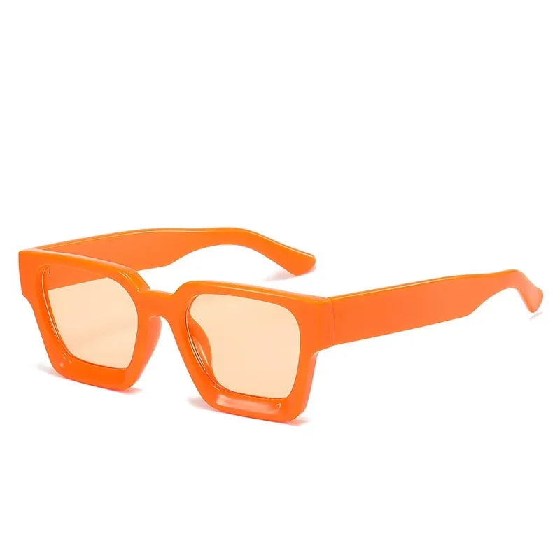 JNPCXI Fashion Square Women Luxury Sunglasses Retro Gradient Blue Designer Men Trending Sun Glasses Shades UV400
