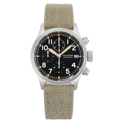 Militado VK61 VK67 Quartz Chronograph Watch 39mm 316L Stainless Steel Case 3 Dial Waterproof 100M  Multifunction Military Watch