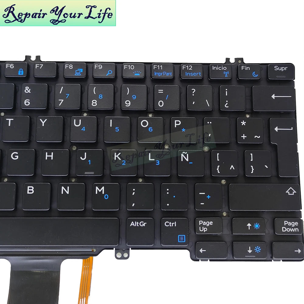 FJD8V Swedish Spanish Latin Backlit keyboard for Dell Latitude 7380 7389 7390 7280 7290 5280 5290 CN-0FJD8V 030FVP 0F0DFG New