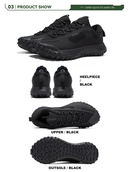 Baasploa Men Hiking Shoes High Quality Comfort Soft Waterproof Male Trekking Sneakers Resistant Non-slip Outdoor Climbing Shoes