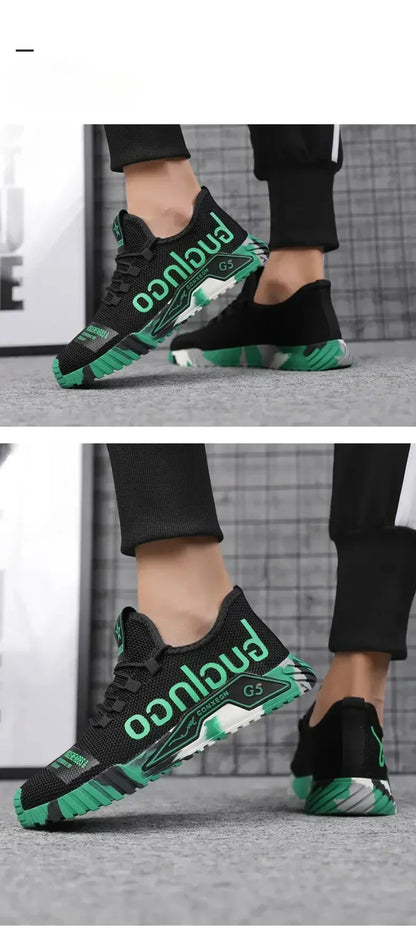 Sportschool Nieuwe gevulkaniseerde wandelsneakers met veters Comfortabele, slijtvaste casual schoenen Wandelschoenen voor de zomer Mesh-ballerina's Modieus Ademend