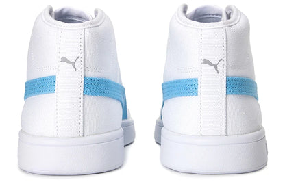 Baskets décontractées Puma Smash V2 Mid Cv en tissu, blanches, 389285-01
