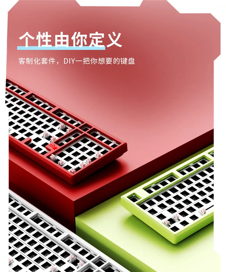 VTER Galaxy100 Full Aluminum Mechanical Keyboard Tri-mode Bluetooth 2.4G Gasket Mount Hot-Swap RGB Gaming Keyboard for PC Mac