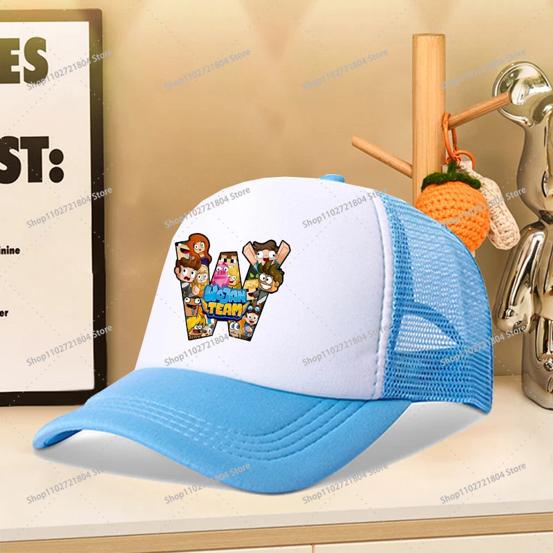 Wojan Teams Mesh Baseball Cap Cute Cartoon Summer Outdoor Sports Sun Hat Fashion Parent-child Activity Breathable Sunbonnet Gift
