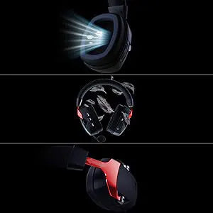 Cuffie gaming wireless con microfono rimovibile a cancellazione del rumore – Wireless 2.4G, Bluetooth 5.3 e connessione cablata 3.5mm per PS5, PC, Xbox e dispositivi mobili