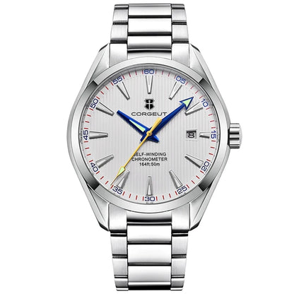Luxury NH35 Movt Corgeut 41mm Man Sport Clock Automatic Relogio Masculino Mechanical Wristwatch Sapphire Steel Band Men's Watch