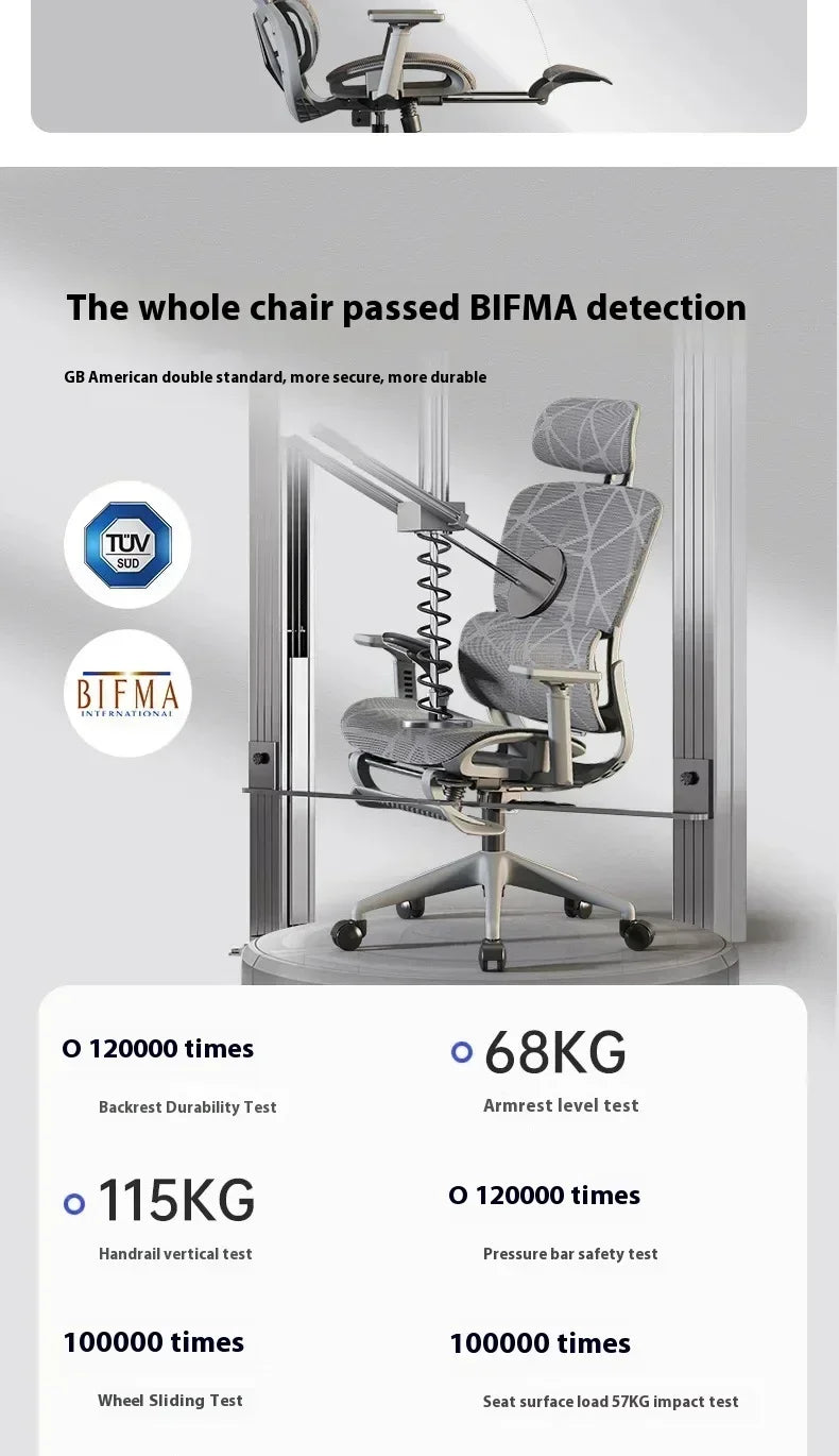 Ergonomic Gaming Chair Office Desk Chair with 3D Headrest, Adjustable Armrests, Lumbar Support, Reclining Computer Chair with Footrest