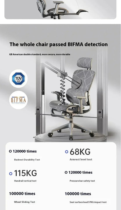 Ergonomic Gaming Chair Office Desk Chair with 3D Headrest, Adjustable Armrests, Lumbar Support, Reclining Computer Chair with Footrest