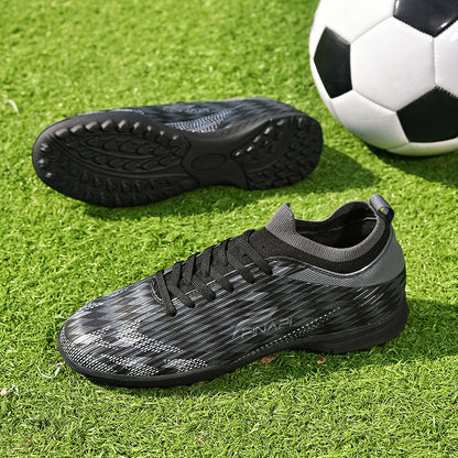 Uudet miesten korkealaatuiset jalkapallokengät, nappulakengät otteluihin, sisäkäyttöön, suosittuihin ulkopeleihin, nurmelle, korkeavartiset futsal-luistamattomat sneakerit