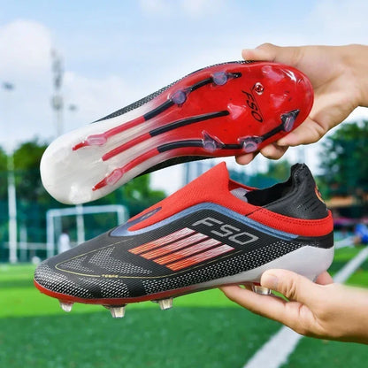 Nouvelles chaussures de football pour hommes, crampons longs antidérapants pour adultes, chaussures de sport pour garçons, crampons d'entraînement en plein air, respirantes et confortables