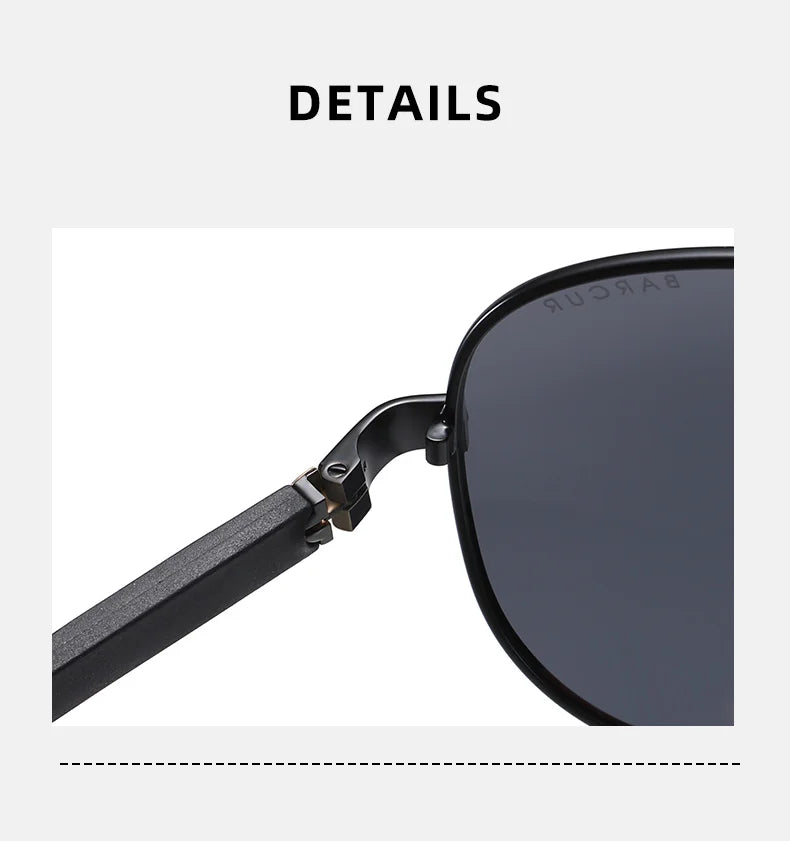 BARCUR Polarized Mens Sunglasses Pilot Sun Glasses for Men accessories Driving Fishing Hiking Eyewear Oculos Gafas De Sol