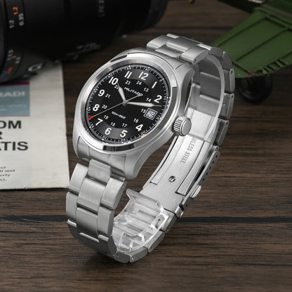 Militado ML08 Vintage Quartz Watch Ronda 515 Movement Ar Sapphire Mirror 38Mm Wrist Watch Date Super Luminous Waterproof Watches