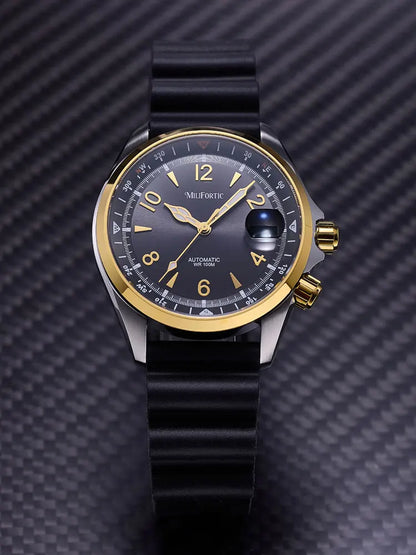 Milifortic Watch Climb S089 NH35 Automatic Mechanical Movement Calendar Compass Bezel C3 Luminous 39.5mm Sport Watch Men 10Bar