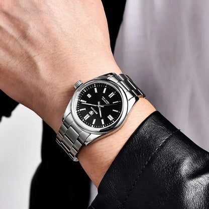 BENYAR 39mm Automatic Mechanical Watch Seagull Movt Men Stainless Steel 100M Waterproof Clock BWG-9 Luminous Reloj Hombre