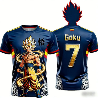 2026 Summer Dragon Ball Men's Casual T-shirt 3D Printed Short-sleevedFashion Loose Women and Kids Breathable Sports Top Shirt