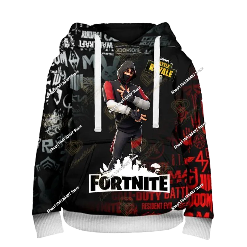 2025 3D New Children's Anime Fortnite Printed Sweater Series Pullover Generation Tide Brand Hoodie Gift