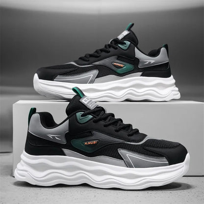 High Quality Casual Leather Shoes for Men 2026 New Autumn Lightweight Outdoor Shoes Fashion Thick Bottom Antiskid Walking Shoes