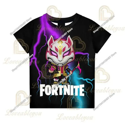 Fortnite T Shirt for Kids Banana Peely T-shirt Men's Women's Tshirt Battle Royale Game T Shirt Harajuku Summer Tops