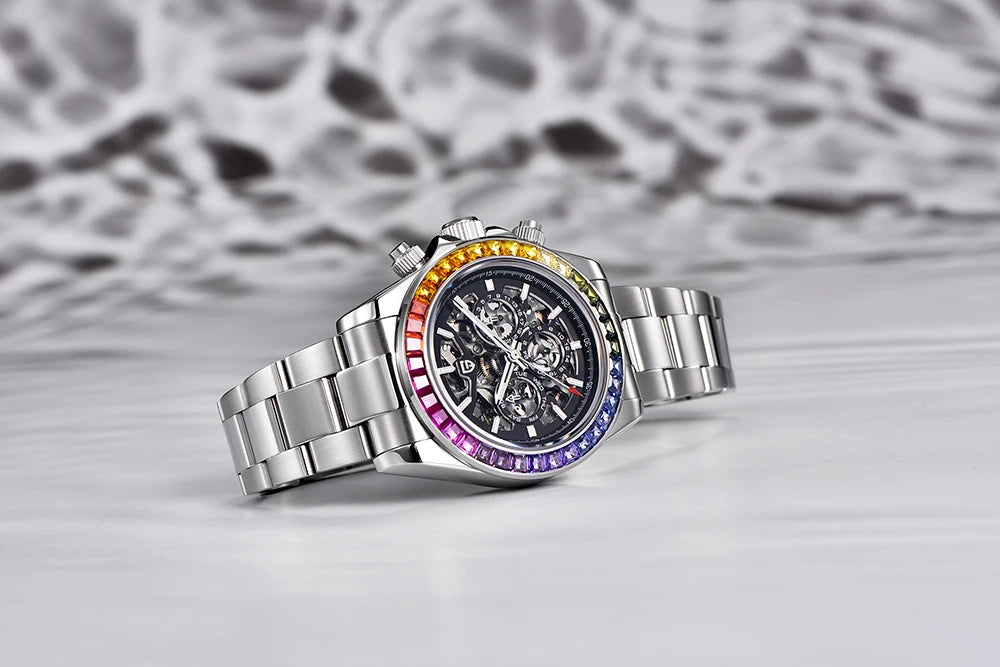 PAGANI DESIGN Men‘s Automatic Mechanical Watch Stainless Steel Waterproof Sport 10Bar Luxury Casual Watch for Men Reloj Hombre