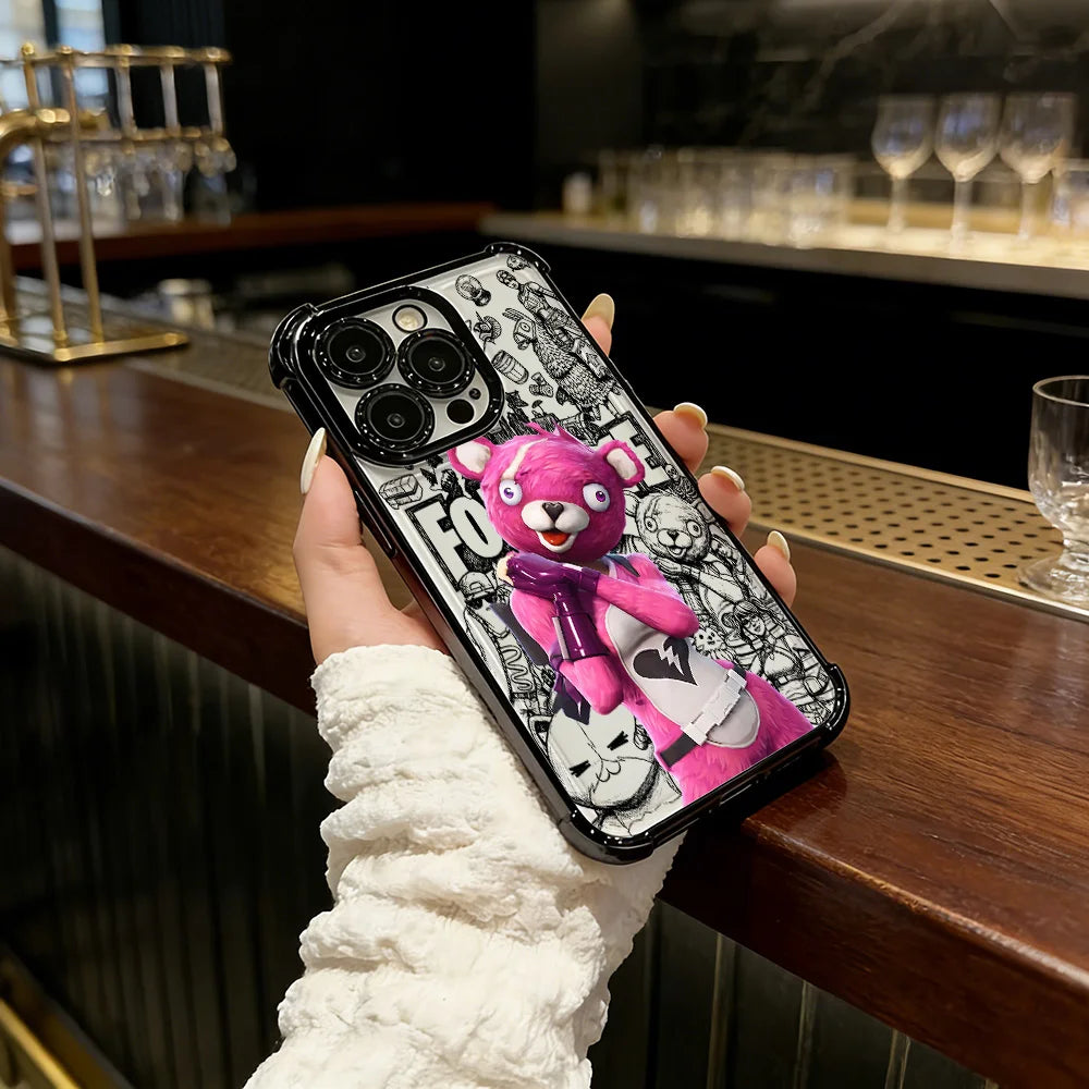 Battle Royale Fortnite Plating Phone Case For iPhone 17 17e 16e 16 15 14 13 12 11 Pro Max X XR XSMax 7 8 Mini Air Plus Airbag