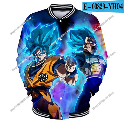 Uniforme de béisbol de estilo urbano de Dragon Ball para hombre, mujer y niños; disfraces de Son Goku para adultos; chaquetas; abrigos de primavera y otoño; cárdigans; sudaderas; regalo