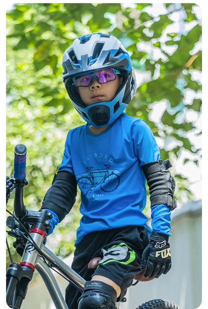 ROCKBROS Children's Cycling Glasses Polarized Photochromic Lens Children Bicycle Glasses Non-Slip Rubber Temple Arm Bike Glasses