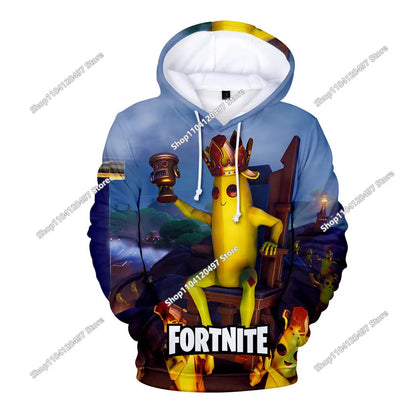 Hanorac cosplay Fortnite, hanorac unisex cu glugă imprimat 3D, jachetă casual, jachetă anime, jachetă kawaii, îmbrăcăminte pentru copii, cadouri