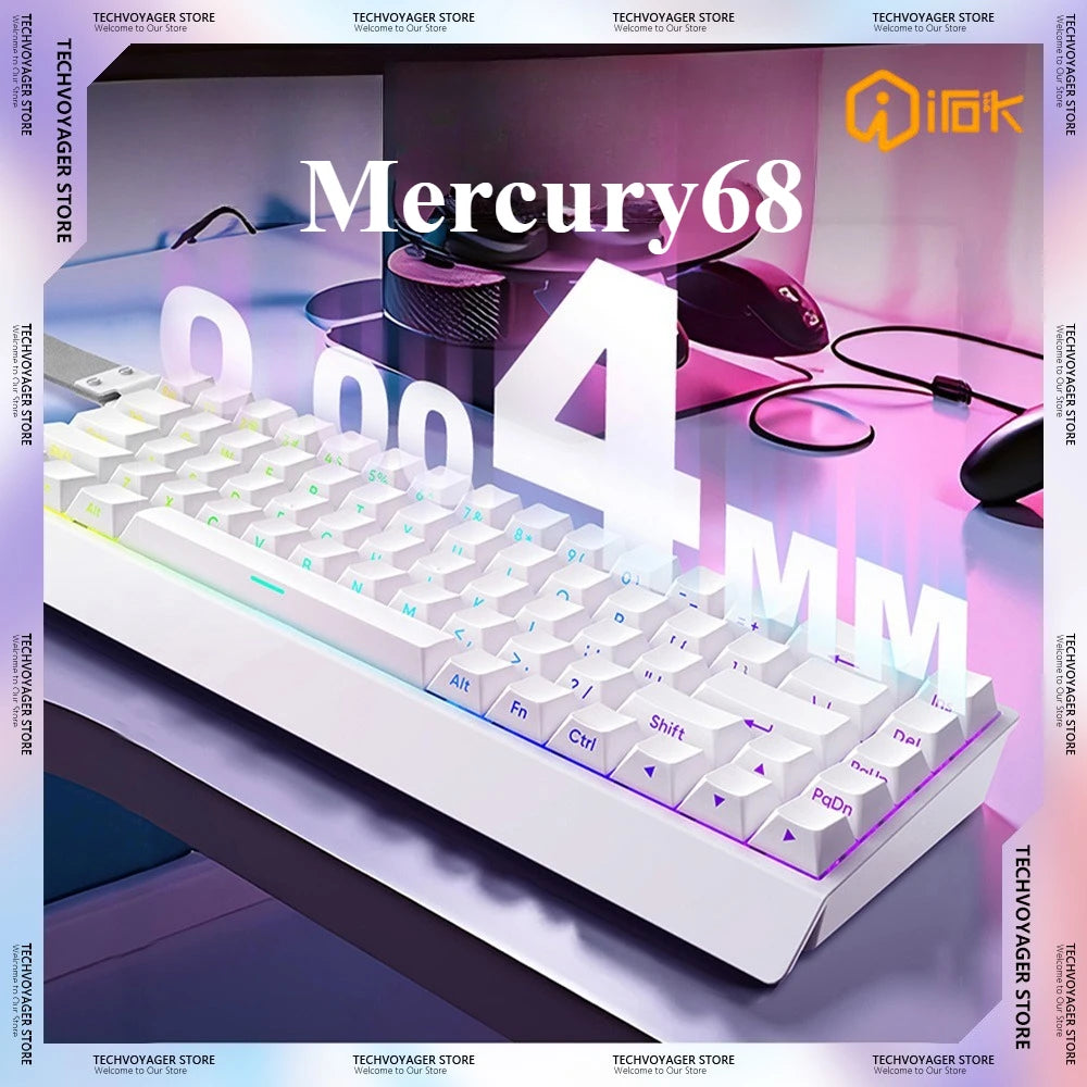 IROK Carotmas Mercury68 Magnetic Switch Mechanical Keyboards 8K 68 Keys RT0.004mm Low Delay Custom Wired Gaming Keyboard PC Gifts