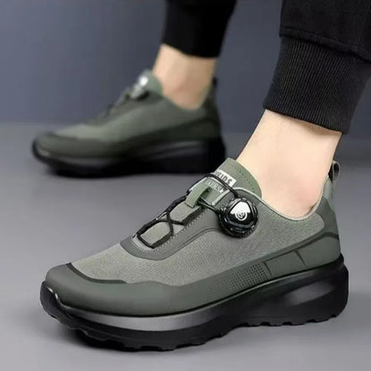 Original, neu, Herren, Sneaker mit drehbarem Knopf, Fahrsneaker, Plateau-Freizeit- und Wanderschuhe, Outdoor, strapazierfähige Lauf- und Sportschuhe, Plus-Größe