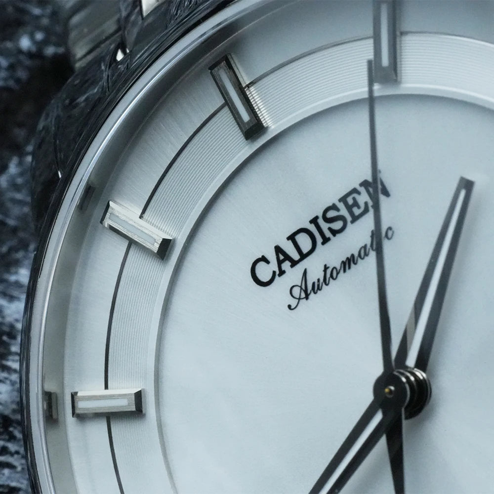 CADISEN Ultra-thin Mechanical Wriswatch Japan MIYOTA 9015 Top Brand Luxury Single-dome Sapphire Crystal  Automatic Watch Man