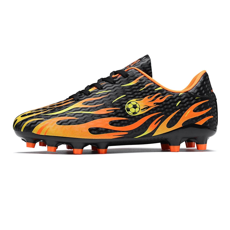Chaussures de football professionnelles pour enfants et hommes, chaussures de sport à tige basse avec soutien de la cheville, pour jeunes, entraînement et matchs, antidérapantes et durables