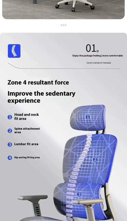 Ergonomic Gaming Chair Office Desk Chair with 3D Headrest, Adjustable Armrests, Lumbar Support, Reclining Computer Chair with Footrest
