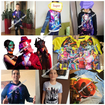 2025 New Fortnite 3D Printed Unisex Hoodie Casual Coat Game Peripheral Cosplay Children Clothing Gifts