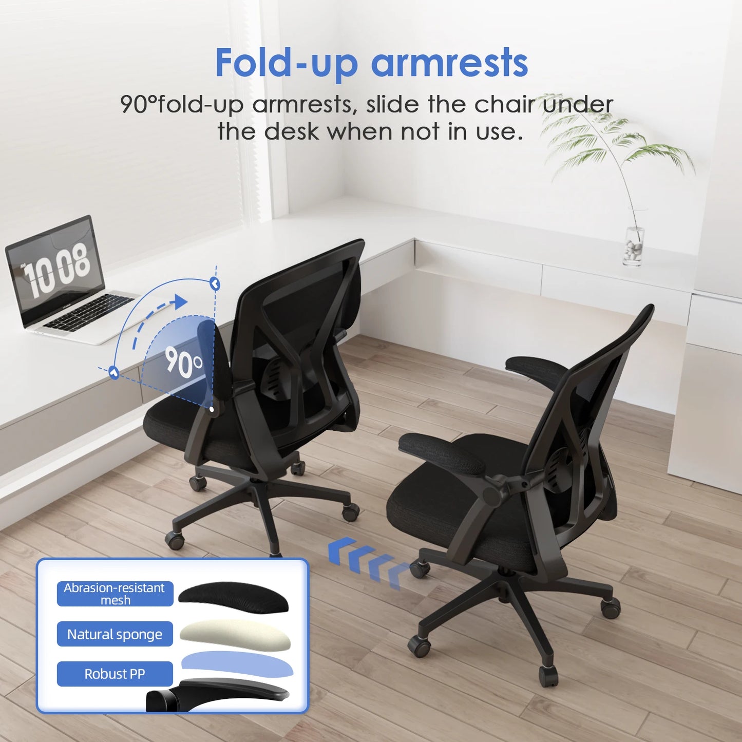 Daccormax Office chair Ergonomic Reclining 90°-125°,Desk chair with Lumbar Support,Computer chair Adjustable,living room chairs